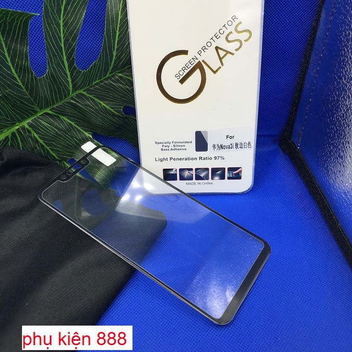 Miếng dán kính cường lực Huawei Nova 3i Full màn viền dẻo Glass