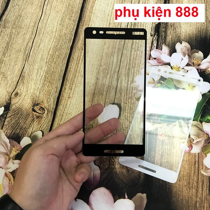 Combo kính cường lực và ốp silicon Nokia 2.1 Full màn Glass