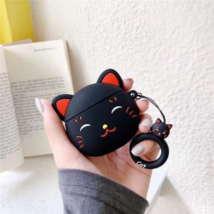 Ốp Airpods mèo đen- PK392