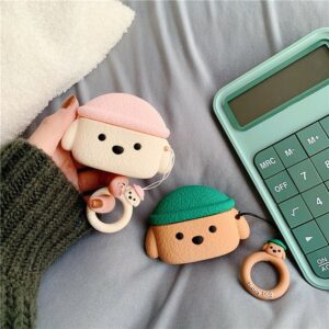 Ốp Airpods 1/2/Pro silicone Chó đội mũ - PK444