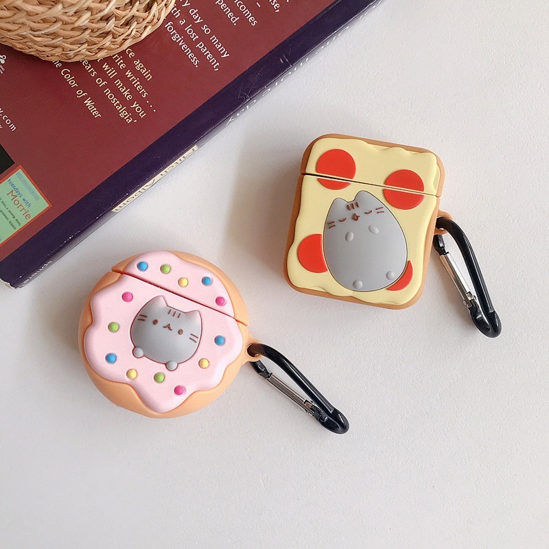 Ốp Airpods 1/2 Bánh Donut và Pizza - PK499