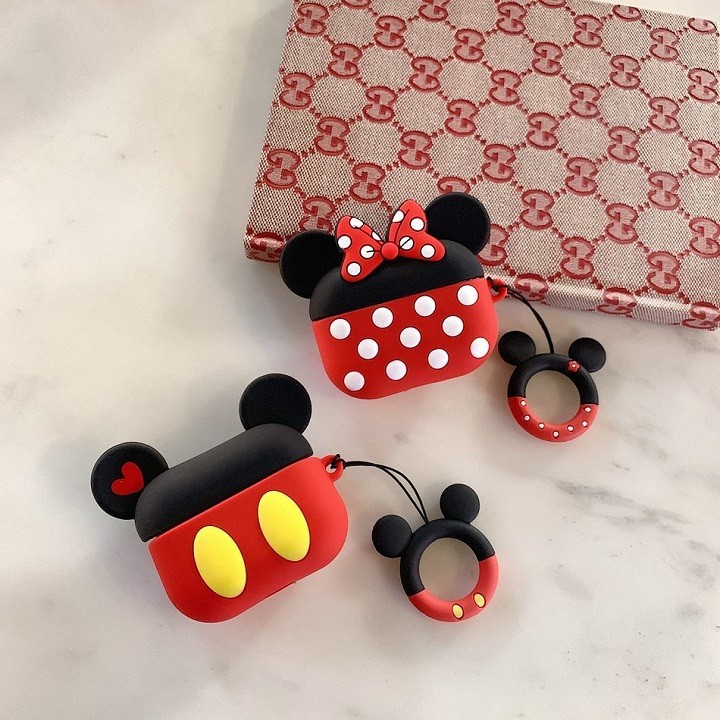 Ốp Airpods 1/2/Pro silicone Mickey cặp - PK442