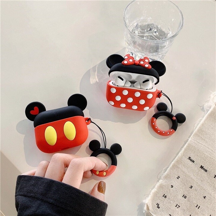 Ốp Airpods 1/2/Pro silicone Mickey cặp - PK442