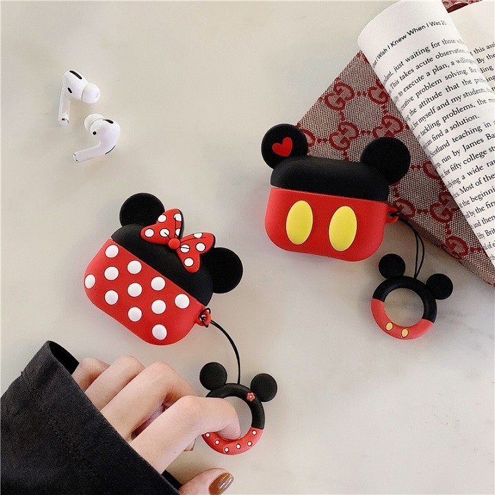 Ốp Airpods 1/2/Pro silicone Mickey cặp - PK442