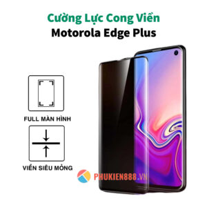 Kính cường lực Motorola Edge Plus Full màn cong viền Glass 9H