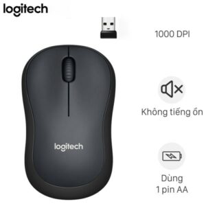 Chuột không dây Logitech Silent M220 (Đen)