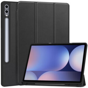 Bao da Máy tính bảng Samsung Galaxy Tab S10 Plus 12.4 inch từ tính có nam châm - Có Khay Đựng Bút - Lưng Thiết kế tổ ong chống nóng máy