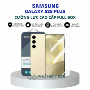 Kính cường lực Gor Samsung Galaxy S25 Plus trong suốt KHÔNG FULL MÀN chính hãng phủ nano