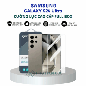 Kính cường lực Gor Samsung Galaxy S24 Ultra trong suốt KHÔNG FULL MÀN chính hãng phủ nano