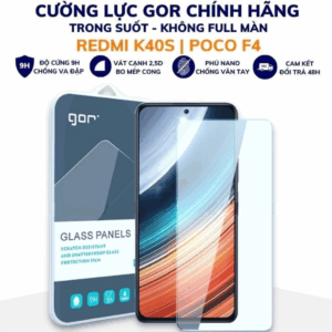 Kính cường lực Redmi 40s/ Poco F4 trong suốt không full màn chống bám vân tay chính hãng Gor