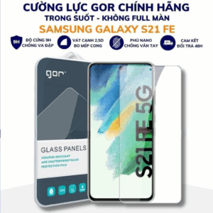 Kính cường lực Samsung S21 FE 5G trong suốt không full màn chống bám vân tay chính hãng Gor