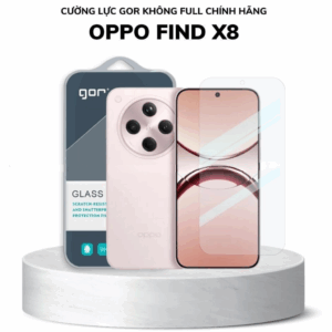 Kính cường lực trong suốt Oppo Find X8 KHÔNG FULL MÀN chống bám vân tay chính hãng GOR