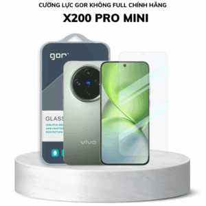 Kính cường lực trong suốt Vivo X200 Pro Mini KHÔNG FULL MÀN chống bám vân tay chính hãng GOR