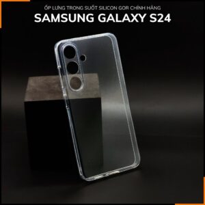 Ốp lưng samsung s24 silicon GOR trong suốt chính hãng bảo vệ camera