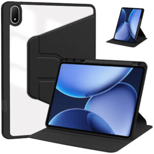 Bao da Oppo Pad 4 Pro Thông minh Xoay 720° Ngang Dọc mặt lưng Acrylic có khay để bút