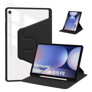 Bao da Samsung Galaxy Tab S10 FE Plus 13.1 inch Thông minh Xoay 720° Ngang Dọc mặt lưng Acrylic có khay để bút